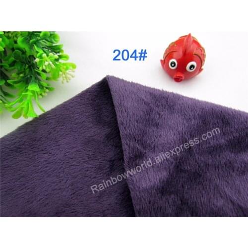 204# deep purple Super soft velvet fabric microfiber Fleece velboa hair height 2-3mm for DIY toy blanket pillows(10 pieces)