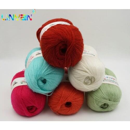 6 pieces*50g Yarn for Hand Knitting wool yarn crocheting Mink wool Yarn for knitting Hermelin flocking Hand woven thread t74