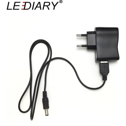 LEDIARY EU/US Plug Power Adapter 100V-240V To DC 5V 1A 1000mA Adapter USB Power Supply Converter Adapter Charger 5.5x 2.1MM