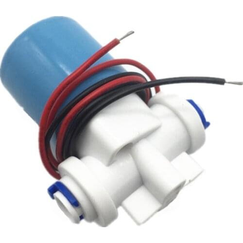 Free shipping Plastic solenoid valve,12VDC for drink water 6.35mm(1/4") Quick plug connect