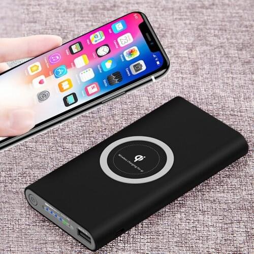 Qi Wireless Charger 10000mAh Power Bank For iPhone X 8 Plus Samsung Note 8 S9 S8 Plus S7 Portable Powerbank Mobile Phone Charger