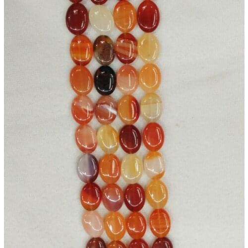 Wholesale 42pcs/lot Fashion good quality natural red onyx oval shape stone loose beads 13x18mm For DIY jewelry marking free