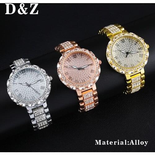 D&Z Hip Hop Iced Out Bling CZ Watch Men Business Quartz Wrist Jewelry For Male Montre Homme Drop Shipping