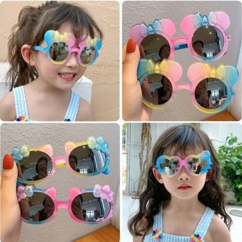 2021 Children Star Cartoon Round Colors Sunglasses Baby Girl Boy UV400 Goggles Outdoor Kids Summer Beach Holiday Eyewear