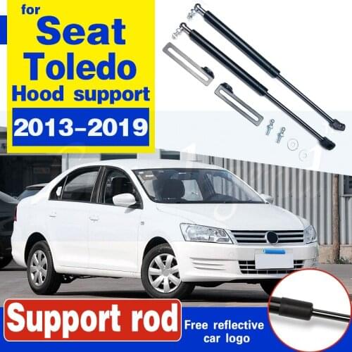 For Seat Toledo IV KG3 2013-2019 front hood Engine cover supporting Hydraulic rod Strut spring shock Bars bracket Car-styling