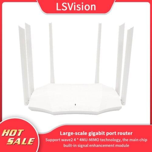 LSVision AC2100M DualBand wireless Router with 6*6 dBi antenna wireless repeater support APP control,router wifi