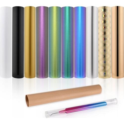 FOSHIO 12pcs DIY Styling Tools Kit Heat Press Transfer Vinyl Film Clothes Shoes Pattern Design Iron On HTV Printing Sticker Tool