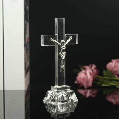 Christianity Crucifix Jesus Christ Statue Cross Figurine Miniature Christian Prayer Chaple Home Desktop Religious Decoration