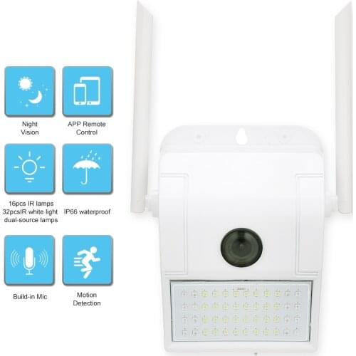 1080P IP Camera Dual Light Source Night Vision Twoway Audio Motion Detection WIFI Network Surveillance Waterproof Camera Outdoor