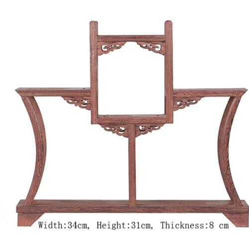 Exquisite Chinese Decoratable Classical Handmade Wenge Wooden Display Stand Shelf No.2