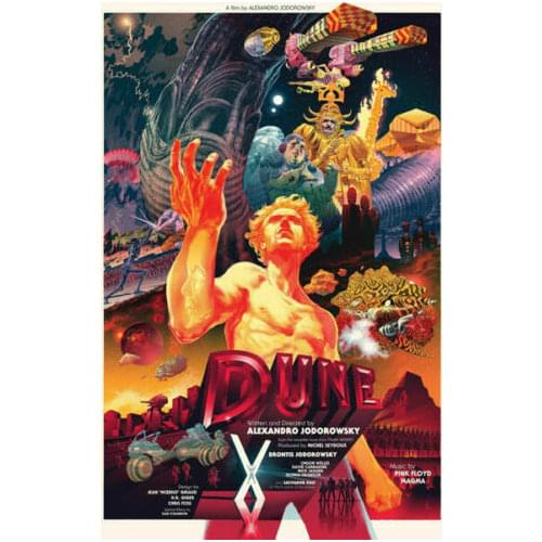 Jodorowskys Dune Classic Movie Silk Fabric Wall Poster Art Decor Sticker Bright
