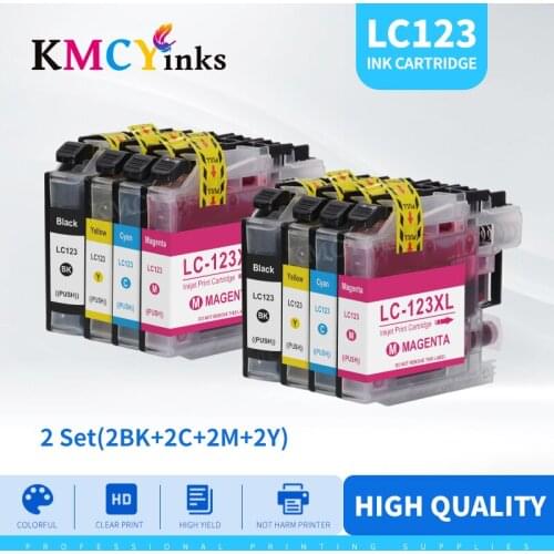 KMCYinks LC123 LC121 XL Compatible Ink Cartridges For Brother LC 123 XL MFC-J650DW MFC-J6720DW MFC-J6520DW DCP-J4110DW DCP-J132W