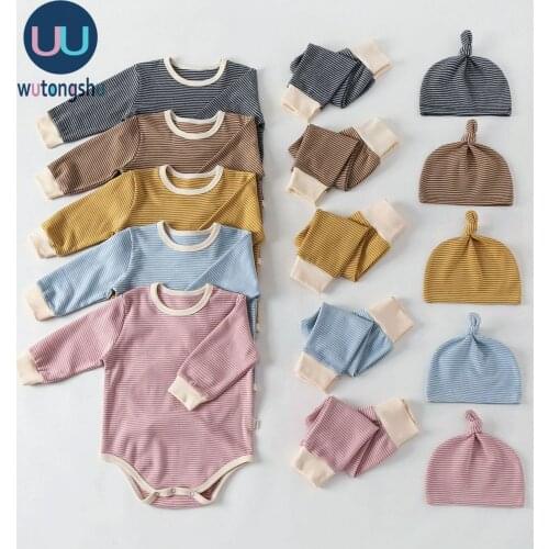 Newborn Baby Rompers 100% Cotton Long Sleeve Striped Dropshipping Baby Boys Girls Clothing for 0-12M Baby Girl Clothes
