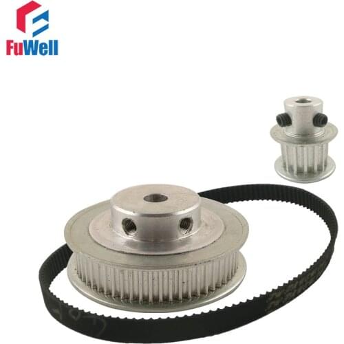 HTD 3M Reduction Timing Belt Pulley Set 15T:60T 1:4/4:1 Ratio 96mm Center Distance Timing Pulley Gear Kit Shaft Toothed Pulley