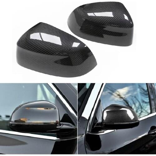 Carbon Fiber Mirror Cover Fit For 14-17 BMW X3 F25 X4 F26 X5 F15 X6 F16 Replace Type & Add On Style
