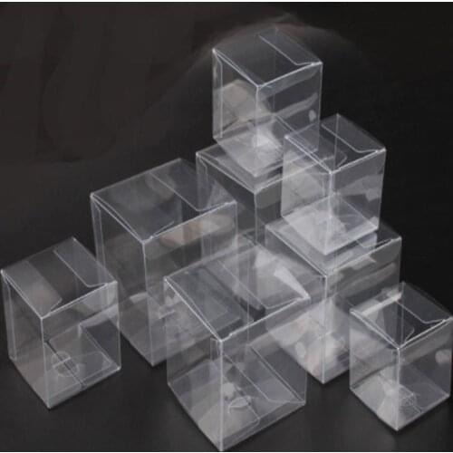 Square Plastic Transparent Packaging Boxes 15 Sizes Small/Large Clear Gift Box Packaging PVC Display Box For Candy/Crafts/toys