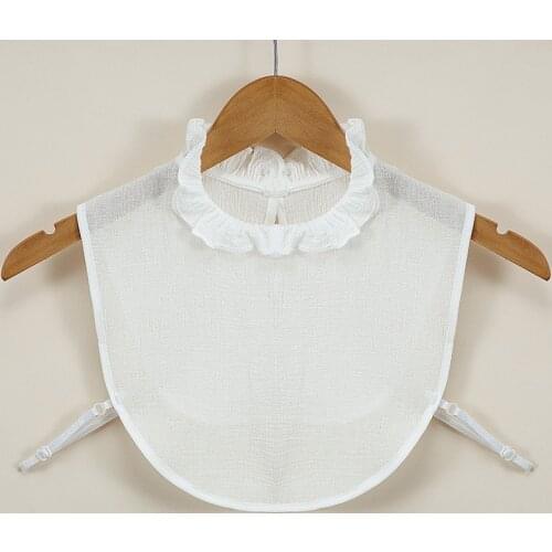 Linbaiway Women Stand Fake Collar White Detachable Shirt Collar Ladies Sweater Dress False Collar Lapel Blouse Clothes Accessory