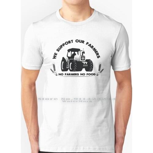 We Support Our Farmers ( Artwork In Support For Farmers ) T Shirt 100% Pure Cotton Kisan Farmer Support Kissan Ekta Zindabad
