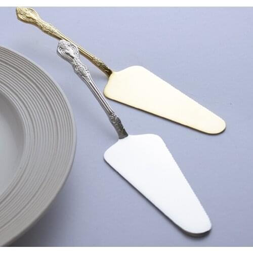 Stainless Steel Pizza Cake Shovel Golden Butter Cheese Ice Cream Cake Spatula Divider Food Helper Dessert Cutter Baking Tools