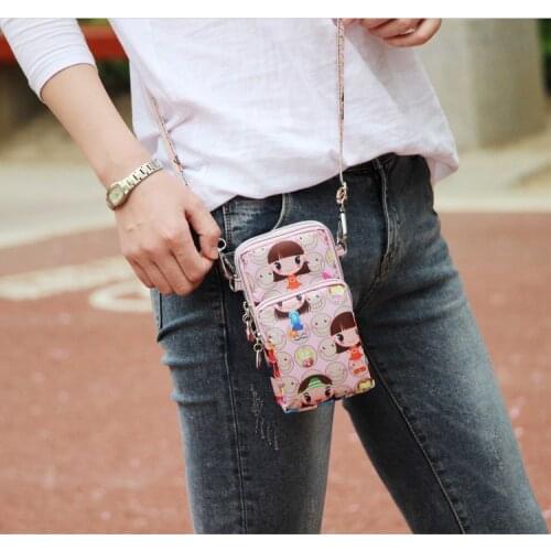 New Women Bag Nylon Shoulder Strap Messenger Bags Multi Card Coin Wallet Handbag Purses Pouch for women Girl Mobile Phone Bags