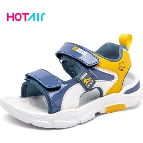New 2021 Summer Kids Sandals Boys Fashion Sandalias Childrens Shoes Non-slip Soft Bottom Leather Boys Sandals for Children