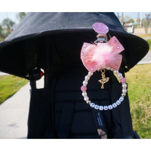 Personalised --Any name stunning pink bling lovely baby pram charm baby stroller accessories toy for baby boys girls ideal gift