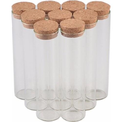 30*100mm 50ml Tiny Small Empty Test Tube Cork Bottles Vials For Wedding Decoration Christmas Gifts 50pcs/lot