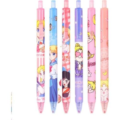 Sailor moon Crystal charBallpoint Pen Ball Point Pen Stationery gel pen black Refill Collection