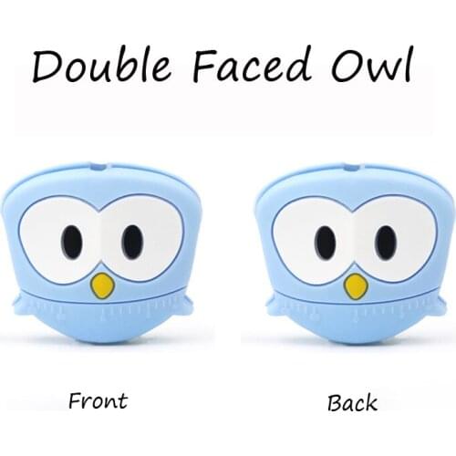 1-5PCS/lot Silicone Owl Chew Beads DIY Pacifier Chain Necklace Baby Teether Jwelry Teether Nurise Nipple Baby DIY Chewable Toy