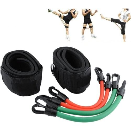 Leg Speed Strength Resistance Kinetic Tube Bands Ankle straps Training Workout For Power Kick Boxing Thai Punch Taekwondo