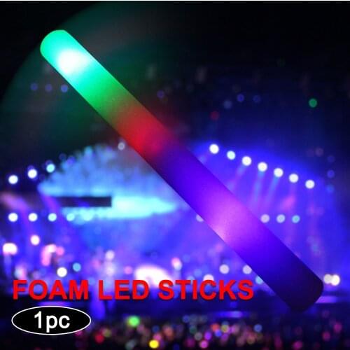 1PC Multi Color LED Foam Glow Stick Fluorescent Light Sticks For Concert Event Glow Party Supplies Wholesale