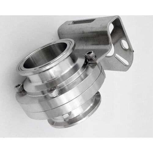 Stainless Steel Tri Clamp Butterfly Valve with Bracket Sanitary Stainless Steel High Platform Butterfly Valve 19-63mm