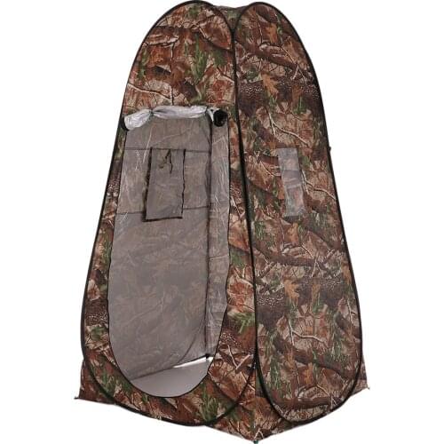 Outdoor Portable Privacy Shower Toilet Tent Camping Pop Up Tent Camouflage Changing Tent UV Function Dressing Tent