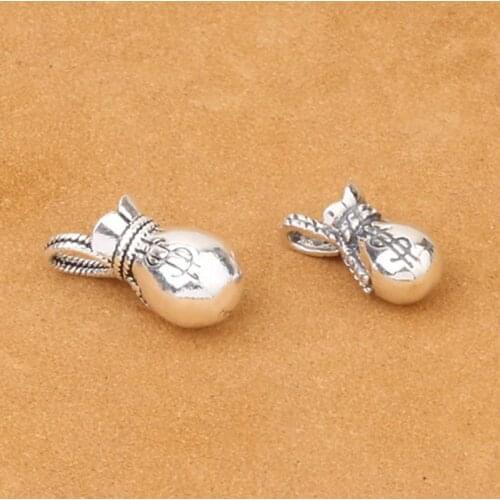925 Sterling Silver MONEY BAG Pendant Hot Selling High Quality Charm Necklace Jewelry Hip Hop Jewelry Gift For Women
