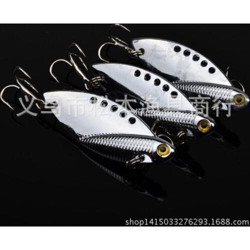 !00pcs/lot 0.39OZ 11g classic bait lures VIB metal bait lures bait hooks 8 # DW-1278