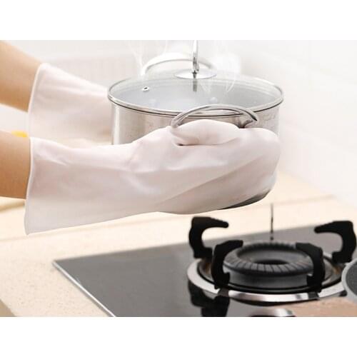 Reusable Cleaning Gloves Dish Washing With Scrubber Heat Resistant Dishwashing Glove Household Car Washing Kitchen Clean Tool