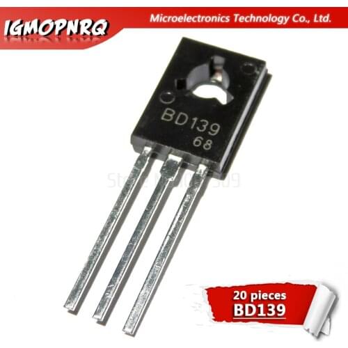 20pcs BD139 D139 TO-126 NPN 1.5A 80V NPN Epitaxial Triode Transistor new original