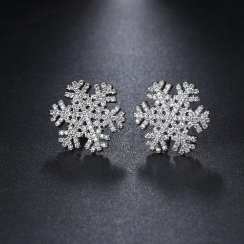 2020 NoEnName_Null New female snow earrings earrings crystal jewelry high quality AAA zircon earrings ladies party festive gifts