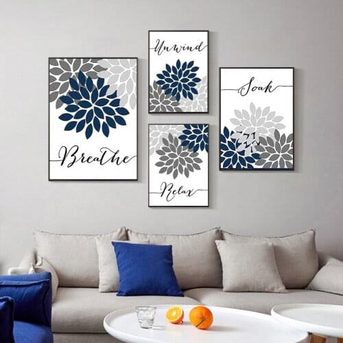 4Pcs Relax Soak Unwind Breathe Bathroom Wall Decor, Bathroom Wall Art, Farmhouse Bathroom Decor, Bathroom Decor Wall Art