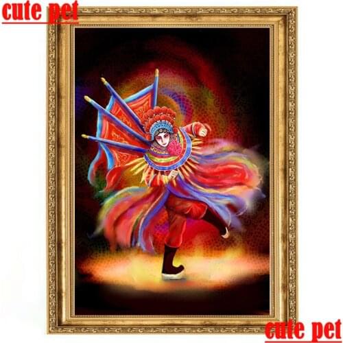 Diamond Embroidery Chinese opera style diamond painting rhinestone full square round diamond 3d diy mosaic Cross Stitch handmade