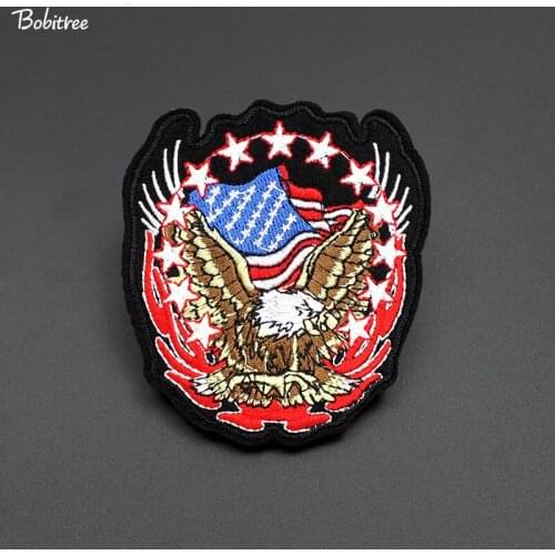 American Eagle Punk Jacket Jeans Patches Badges iron on Embroidery Applique for Clothes Backpack DIY Patchwork
