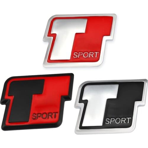 Car Sticker T Sport Emblem Badge Decals for Toyota Corolla RAV4 Prado Tundra Highlander Auris Venza Camry Prius Tacoma Sequoia