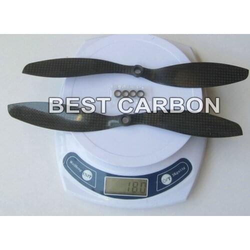 Free shipping 2 Pairs High quality 9" long 3K Carbon fiber CW/CCW propeller for RC Multi-Copter Quadcopter.Hexrcopter,Octocopter