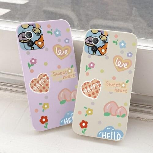 Sweet Heart Liquid Cover Case For Xiaomi Mi 11 lite Ultra 11i 10T 9T Pro Lite 10 10S 9 8 lite Pro Poco F2 X2 F3 Pro Phone Case