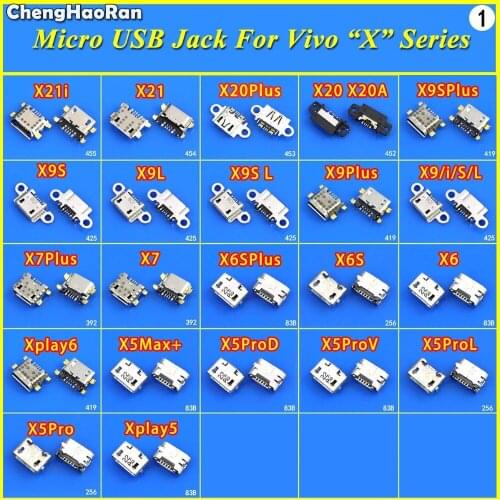 ChengHaoRan Micro USB Jack Connector Socket Charging Port for VIVO X21i X21 X20 X9S X9 X7 X6S X6 Plus X5 Y85 Y79 Y75A Y55 V3 Z1