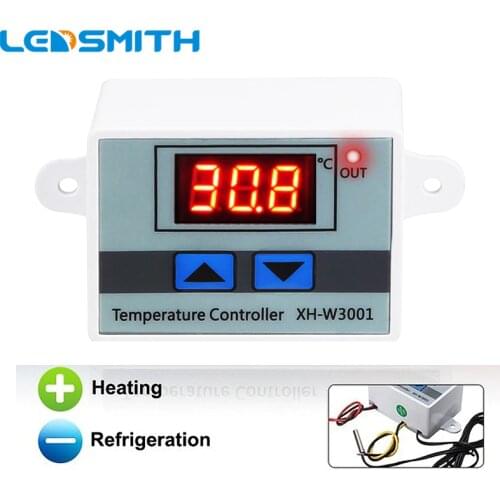 10A 12V 24V 220VAC Digital LED Temperature Controller for Aquarium Incubator Cooling Heating Switch Thermostat NTC Sensor
