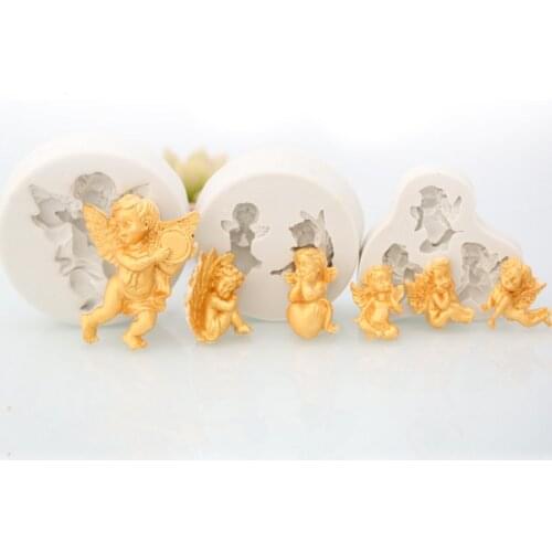 Baby Angel Silicone Mold Fondant Mould Cake Decorating Tool Chocolate Gumpaste Mold, Sugarcraft, Kitchen Accessories