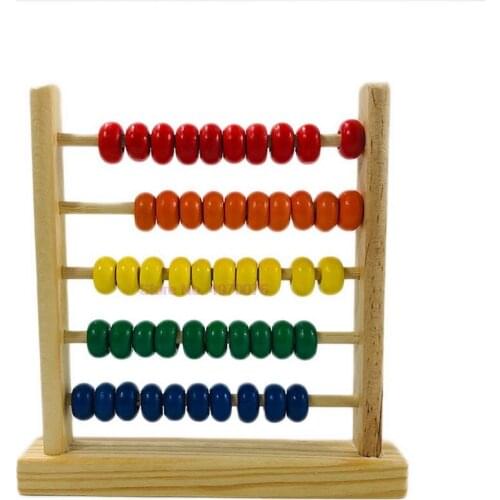 DHL 100pcs Kids Wooden Abacus Toys Small Calculator Handcrafted Educational Childrens Calculating Beads Early Learning