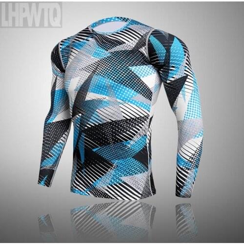 Mens Compression Running T Shirt Sportwear Rashguard Long Sleeve T Shirt Jogging Men Sport Quick Dry Gym Fitness Tracksuit