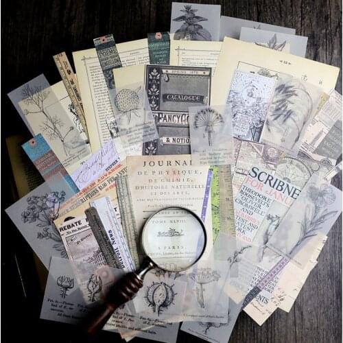 Junk journal A vintage material package DIY scrapbooking album diary happy planner decoration material papers